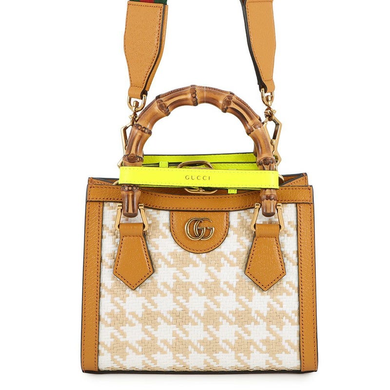 グッチ ハンドバッグ ダイアナ バンブー ミニ ラフィア レザー 702732 GUCCI 2way