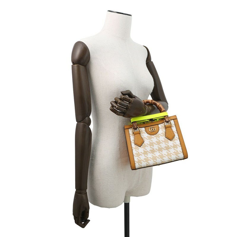 グッチ ハンドバッグ ダイアナ バンブー ミニ ラフィア レザー 702732 GUCCI 2way