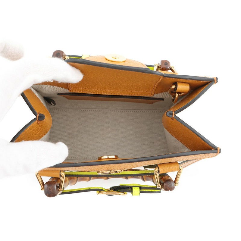 グッチ ハンドバッグ ダイアナ バンブー ミニ ラフィア レザー 702732 GUCCI 2way