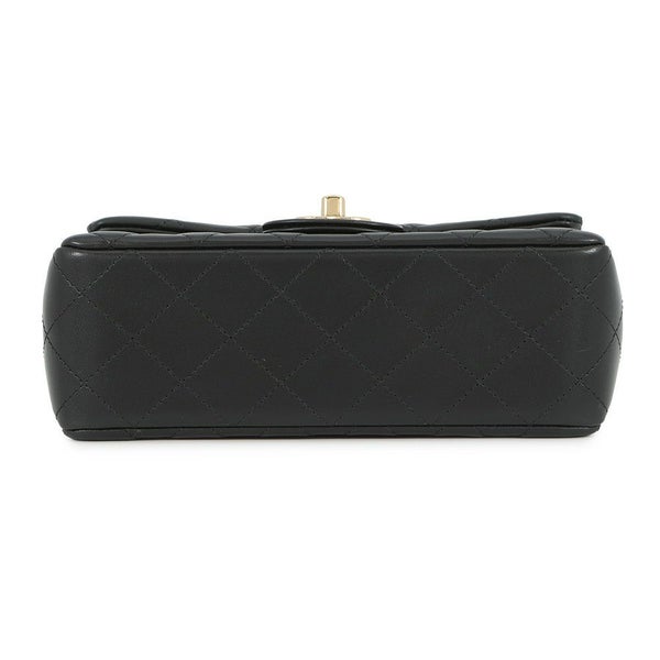 シャネル チェーンショルダーバッグ ミニ マトラッセ 20 ココマーク ラムスキン A69900 CHANEL 黒