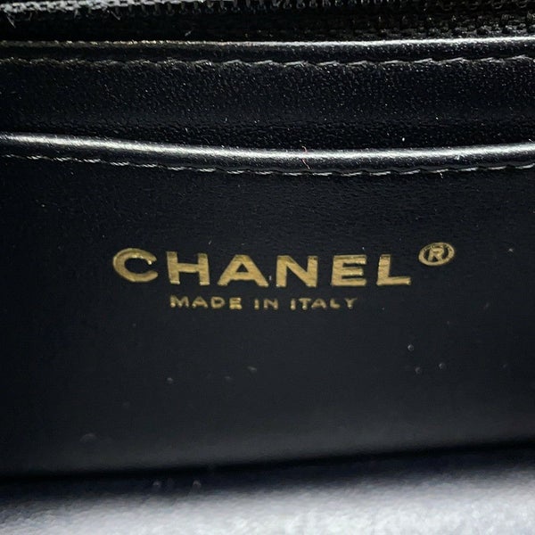 シャネル チェーンショルダーバッグ ミニ マトラッセ 20 ココマーク ラムスキン A69900 CHANEL 黒