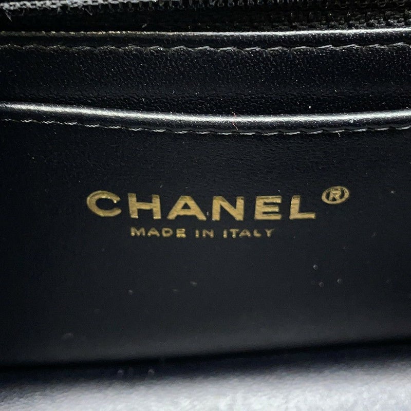 シャネル チェーンショルダーバッグ ミニ マトラッセ 20 ココマーク ラムスキン A69900 CHANEL 黒