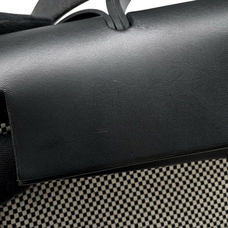 エルメス エールバッグジップPM ルトゥルネ ブラック/エクリュ/シルバー金具 トワルGM/ヴァッシュハンター U刻印 黒