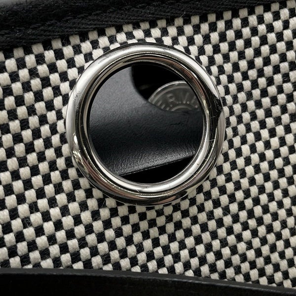 エルメス エールバッグジップPM ルトゥルネ ブラック/エクリュ/シルバー金具 トワルGM/ヴァッシュハンター U刻印 黒