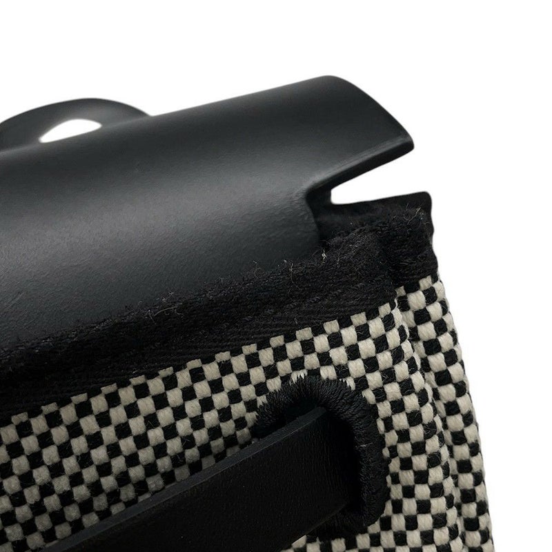 エルメス エールバッグジップPM ルトゥルネ ブラック/エクリュ/シルバー金具 トワルGM/ヴァッシュハンター U刻印 黒