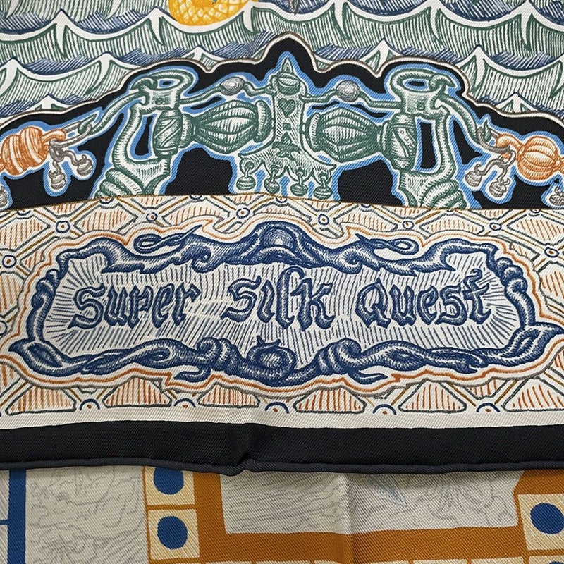 エルメス カレ90 Super Silk Quest スーパー・シルク・クエスト HERMES シルク 2023年秋冬 ソルド品