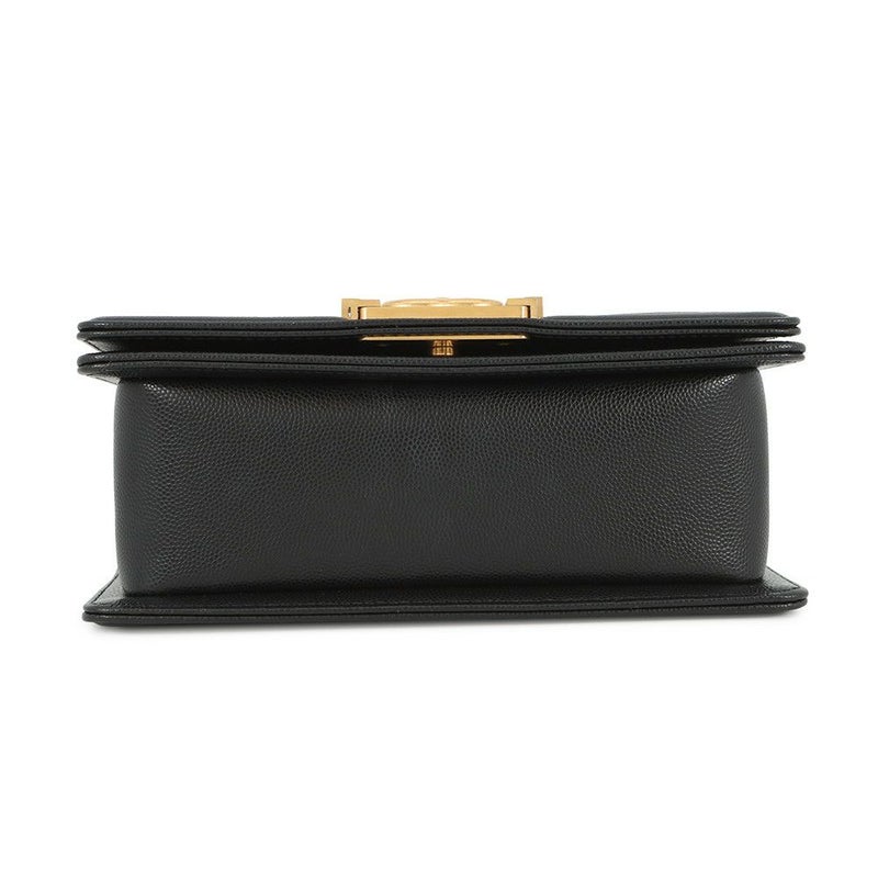 シャネル チェーンショルダーバッグ ボーイシャネル スモール マトラッセ ココマーク キャビアスキン A67085 CHANEL 黒