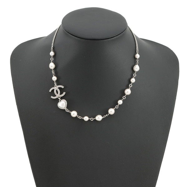 シャネル ネックレス ココマーク ハート フェイクパール ラインストーン B23 B ABB616 CHANEL アクセサリー