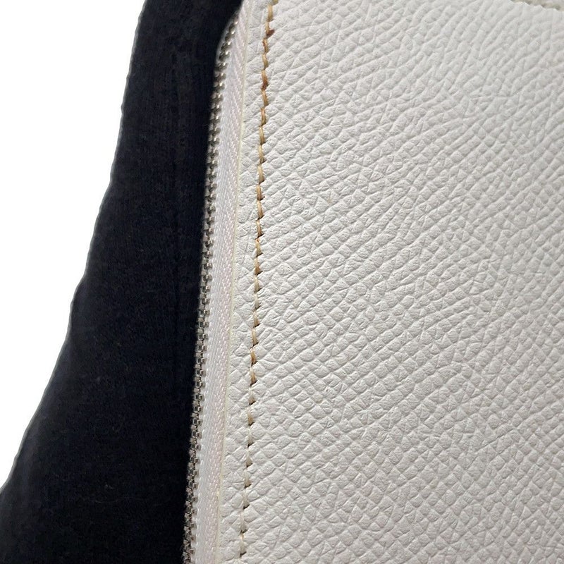 エルメス 長財布 アザップロング シルクイン ホワイト/シルバー金具 エプソン □R刻印 HERMES 財布 白