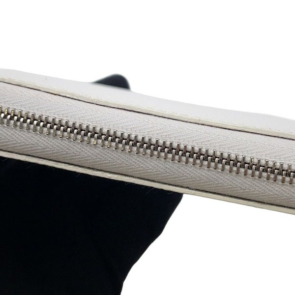 エルメス 長財布 アザップロング シルクイン ホワイト/シルバー金具 エプソン □R刻印 HERMES 財布 白