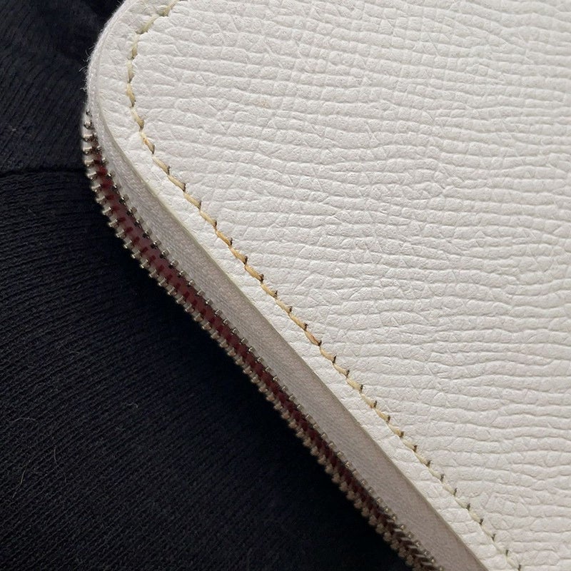 エルメス 長財布 アザップロング シルクイン ホワイト/シルバー金具 エプソン □R刻印 HERMES 財布 白