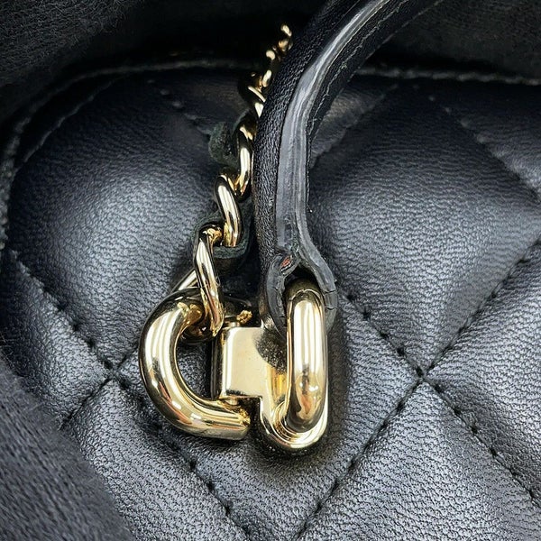 シャネル チェーンバニティバッグ マトラッセ ココマーク ラムスキン AP1472 CHANEL 黒