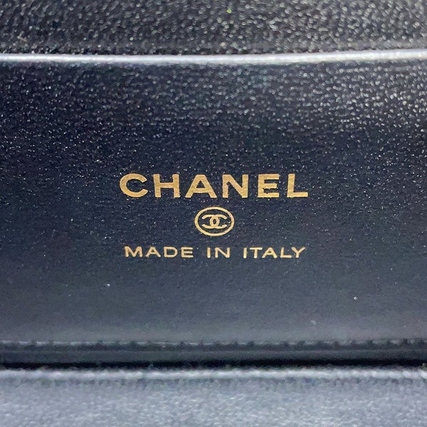 シャネル チェーンバニティバッグ マトラッセ ココマーク ラムスキン AP1472 CHANEL 黒