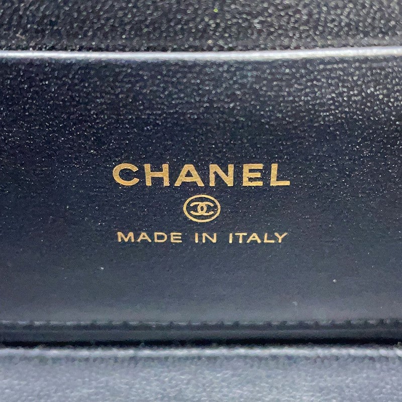 シャネル チェーンバニティバッグ マトラッセ ココマーク ラムスキン AP1472 CHANEL 黒