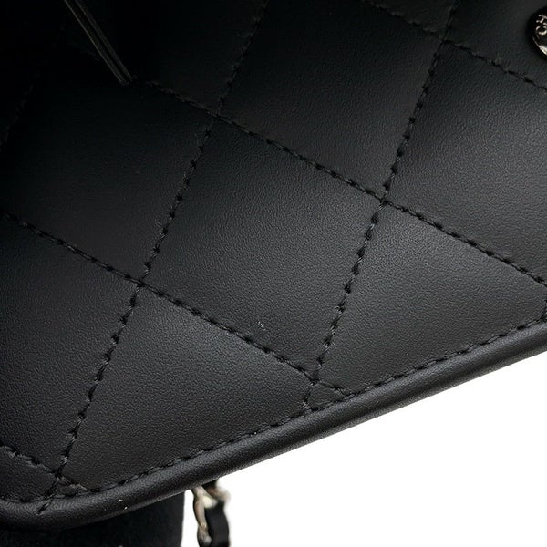 シャネル チェーンウォレット カンボンライン ココマーク A46646 CHANEL 財布 黒