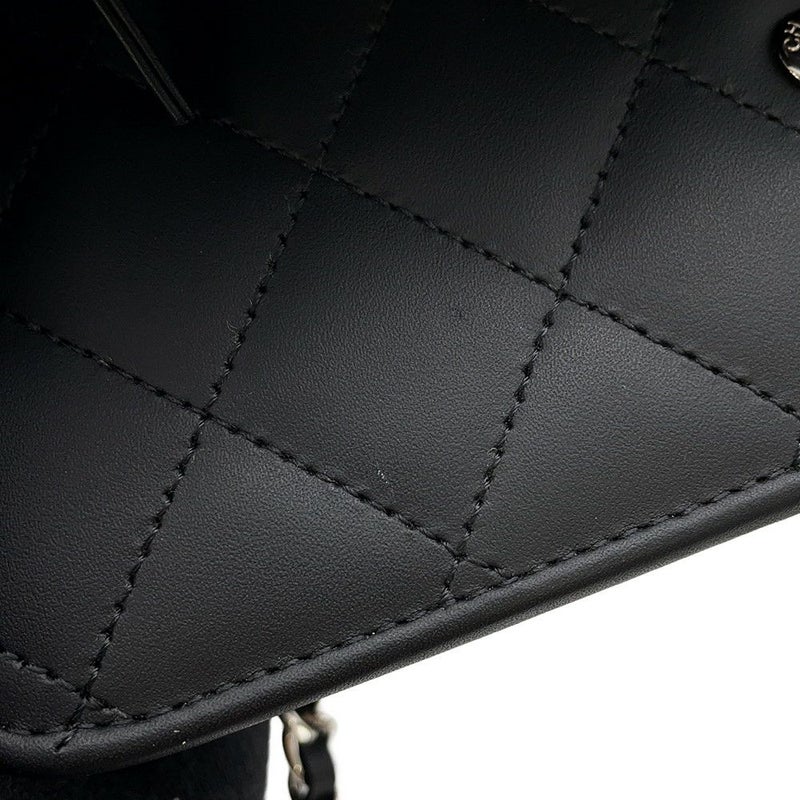 シャネル チェーンウォレット カンボンライン ココマーク A46646 CHANEL 財布 黒