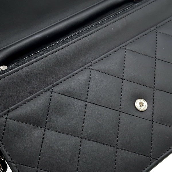 シャネル チェーンウォレット カンボンライン ココマーク A46646 CHANEL 財布 黒