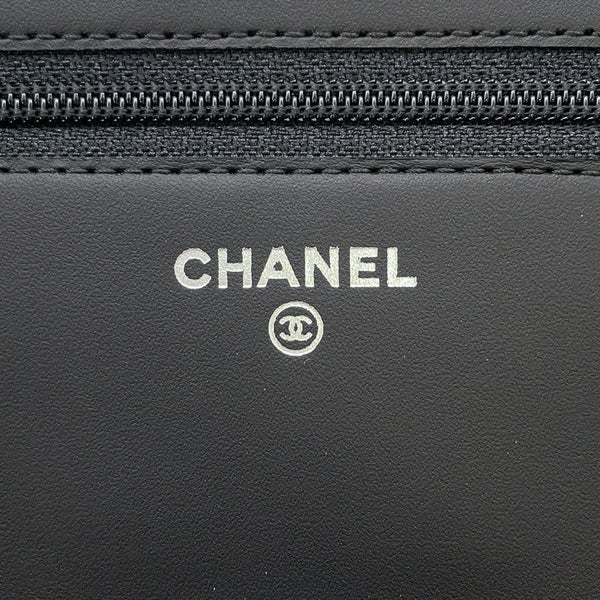 シャネル チェーンウォレット カンボンライン ココマーク A46646 CHANEL 財布 黒