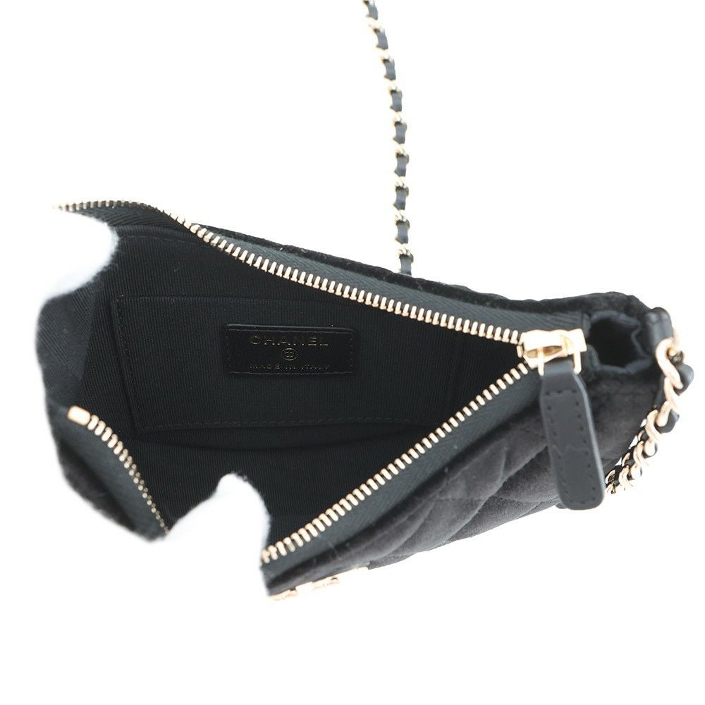 シャネル チェーンショルダーバッグ ココマーク マトラッセ ラインストーン ベロア CHANEL ノベルティ 2024イヤーズギフト 黒 シャネル チェーンショルダーバッグ ココマーク マトラッセ ライン
