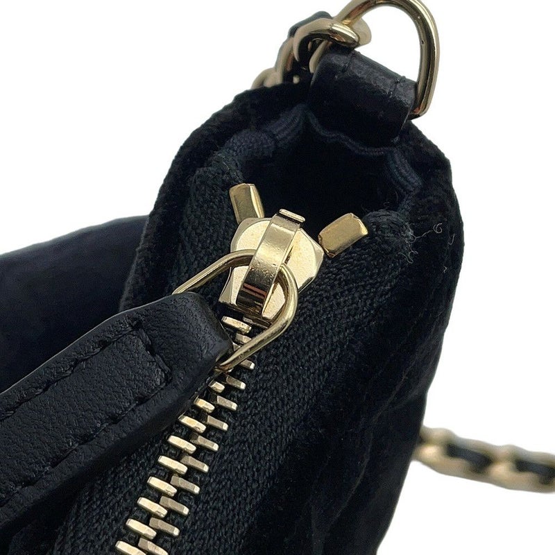 シャネル チェーンショルダーバッグ ココマーク マトラッセ ラインストーン ベロア CHANEL ノベルティ 2024イヤーズギフト 黒