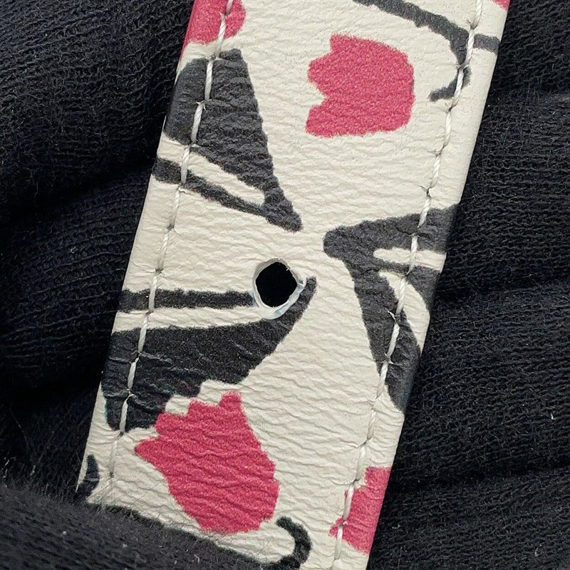 ディオール ハンドバッグ レディディオール スモール レザー ラインストーン Christian Dior 2way 白