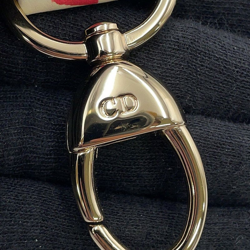 ディオール ハンドバッグ レディディオール スモール レザー ラインストーン Christian Dior 2way 白