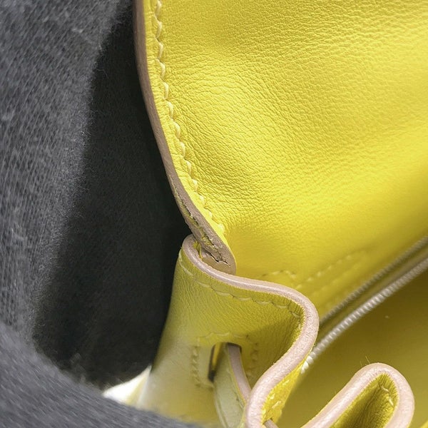 エルメス ハンドバッグ ケリー25 内縫い ライム/シルバー金具 スイフト Z刻印 2wayショルダー