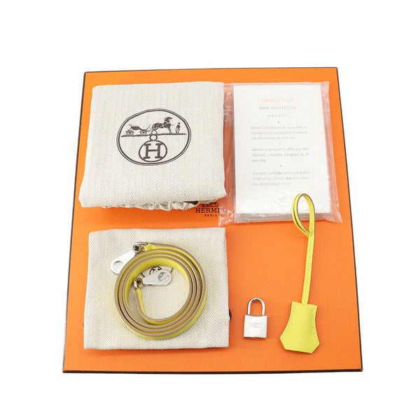 エルメス ハンドバッグ ケリー25 内縫い ライム/シルバー金具 スイフト Z刻印 2wayショルダー