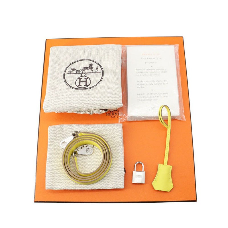 エルメス ハンドバッグ ケリー25 内縫い ライム/シルバー金具 スイフト Z刻印 2wayショルダー