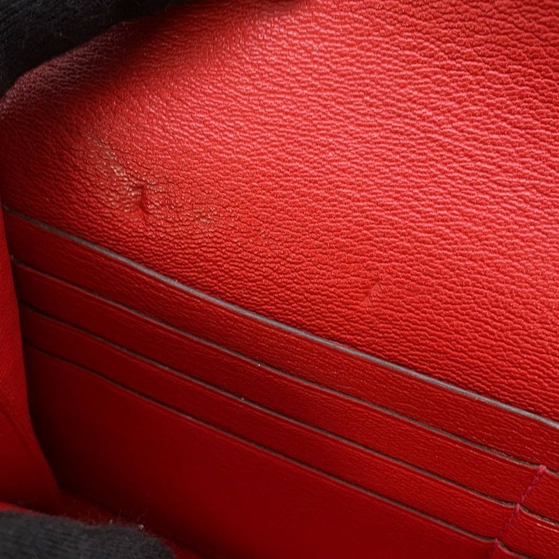 エルメス 長財布 ケリーウォレット ロング レッド/ゴールド金具 アリゲーターシャイン □R刻印 財布