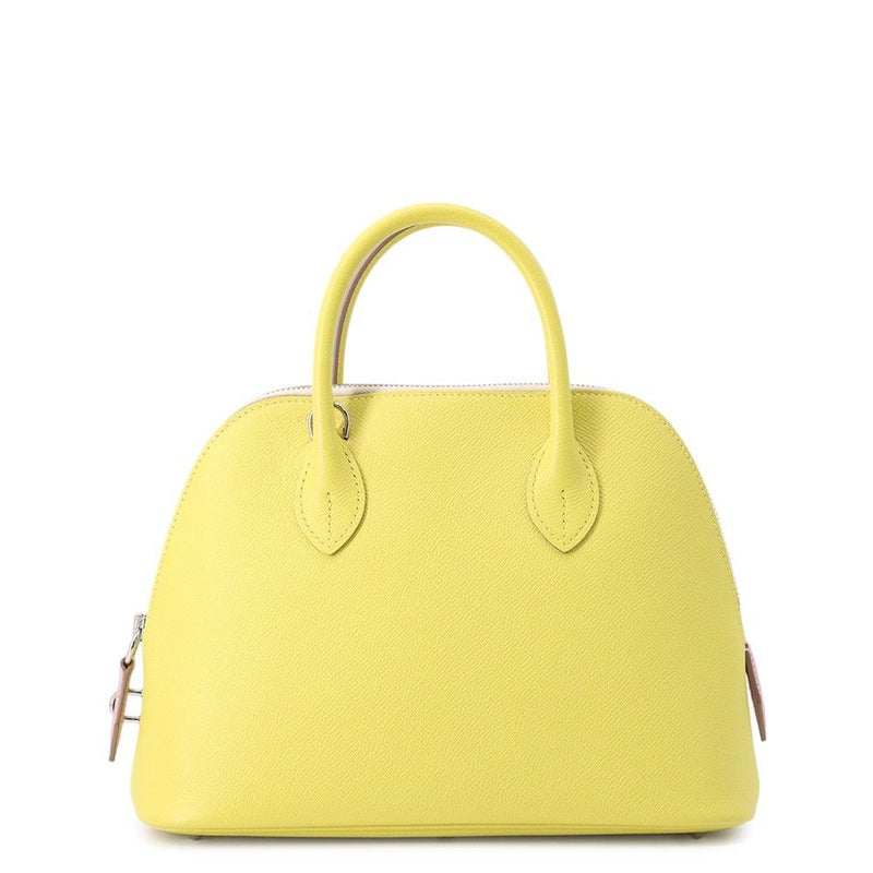 エルメス ボリード1923 25 トリコロール ライム/モーヴシルベストル/ナタ/シルバー金具 エプソン U刻印 2wayショルダー