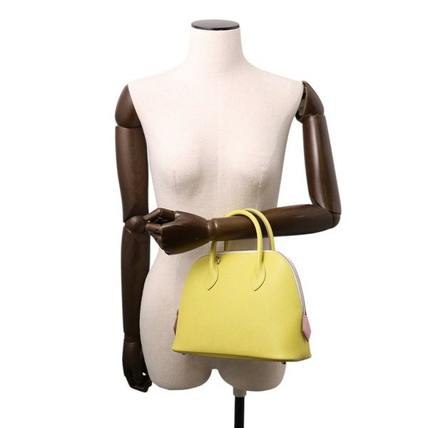 エルメス ボリード1923 25 トリコロール ライム/モーヴシルベストル/ナタ/シルバー金具 エプソン U刻印 2wayショルダー