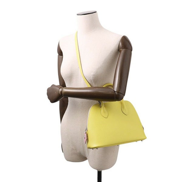 エルメス ボリード1923 25 トリコロール ライム/モーヴシルベストル/ナタ/シルバー金具 エプソン U刻印 2wayショルダー