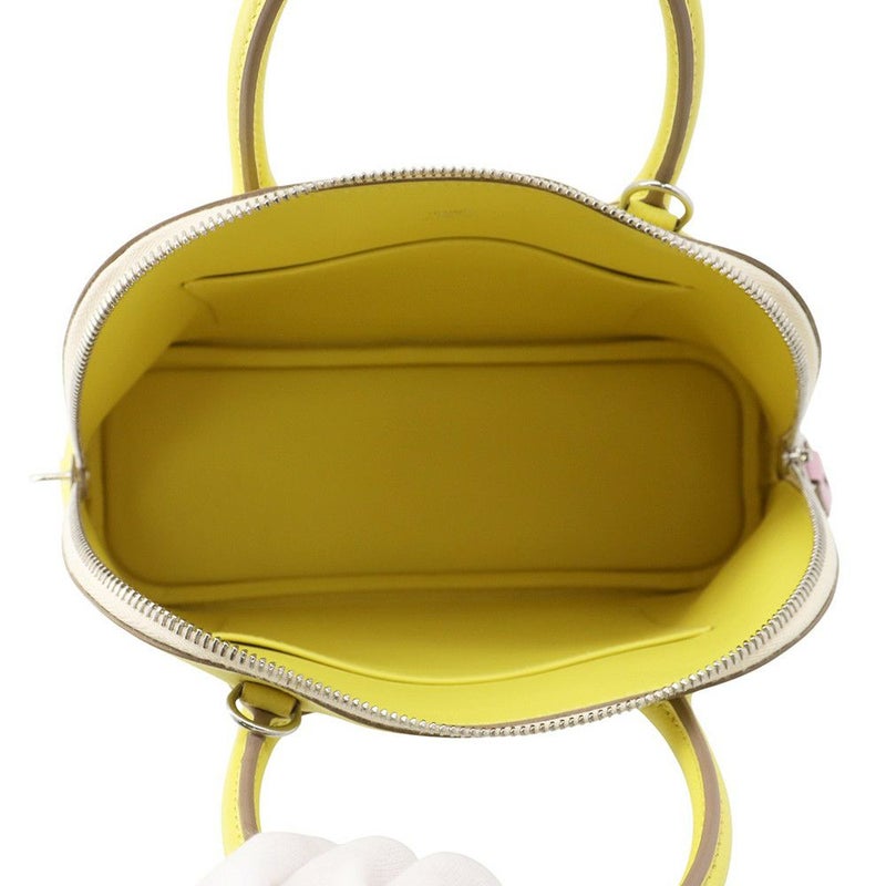 エルメス ボリード1923 25 トリコロール ライム/モーヴシルベストル/ナタ/シルバー金具 エプソン U刻印 2wayショルダー