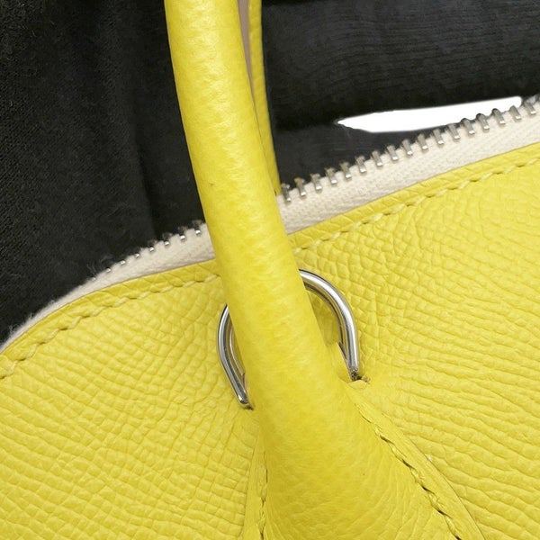 エルメス ボリード1923 25 トリコロール ライム/モーヴシルベストル/ナタ/シルバー金具 エプソン U刻印 2wayショルダー