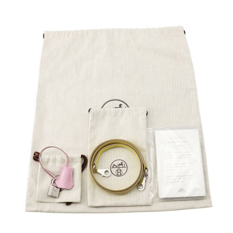 エルメス ボリード1923 25 トリコロール ライム/モーヴシルベストル/ナタ/シルバー金具 エプソン U刻印 2wayショルダー