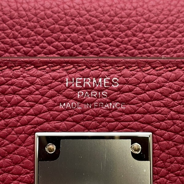 エルメス ハンドバッグ ケリー28 内縫い ルビー/シルバー金具 トゴ B刻印 2wayショルダー