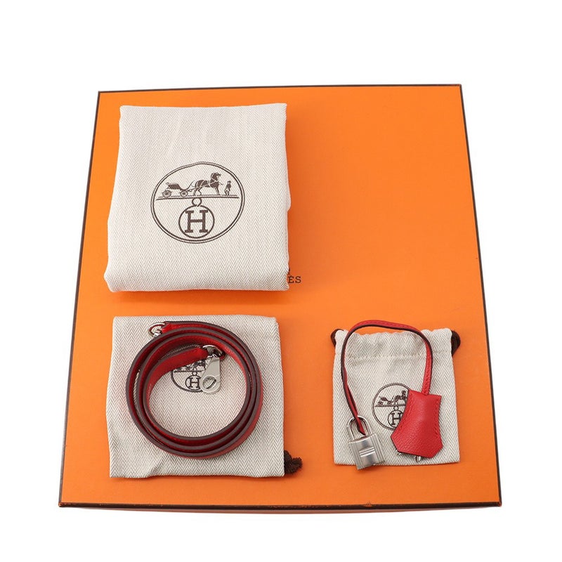 エルメス ハンドバッグ ケリー28 内縫い ヴェルソ ルージュクー/ルージュグレナ/シルバー金具 エバーカラー Y刻印 2wayショルダー