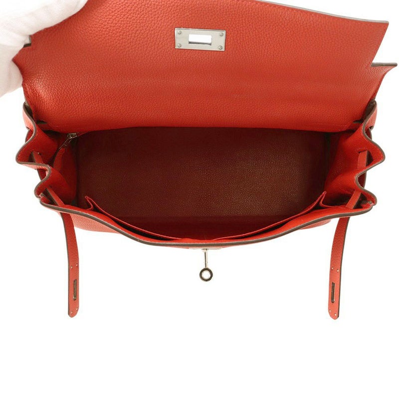 エルメス ハンドバッグ ケリー32 内縫い ゼラニウム/シルバー金具 トゴ X刻印 2wayショルダー