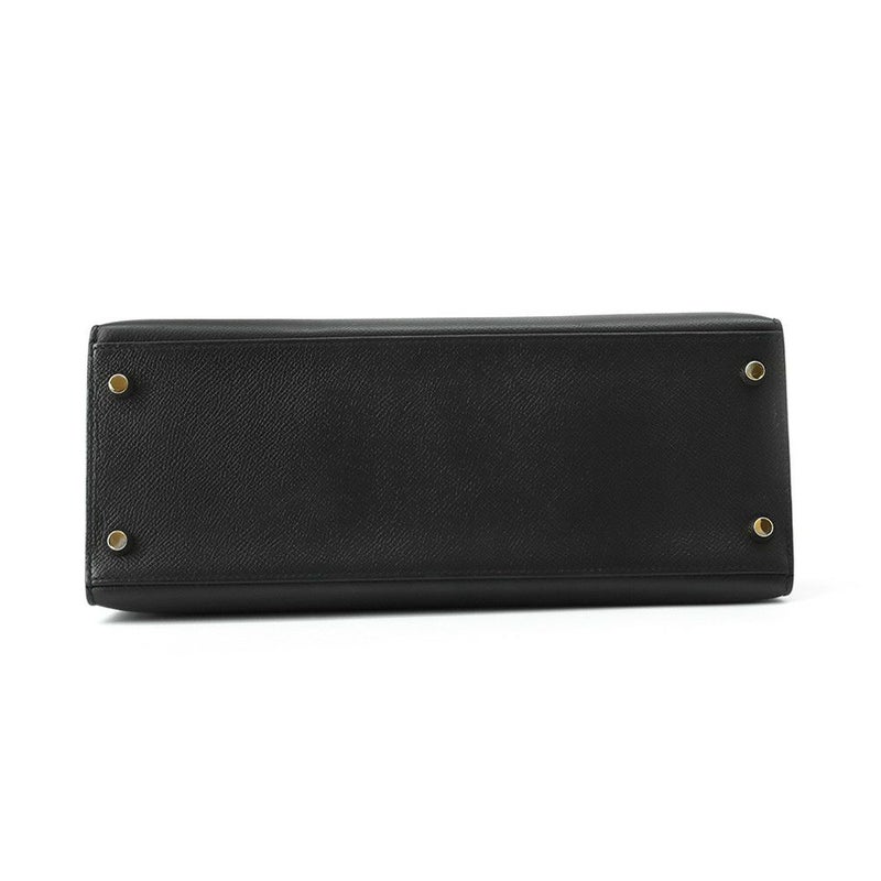 エルメス ハンドバッグ ケリー28 外縫い ブラック/ローズアザレ/ゴールド金具 エプソン C刻印 2wayショルダー 黒