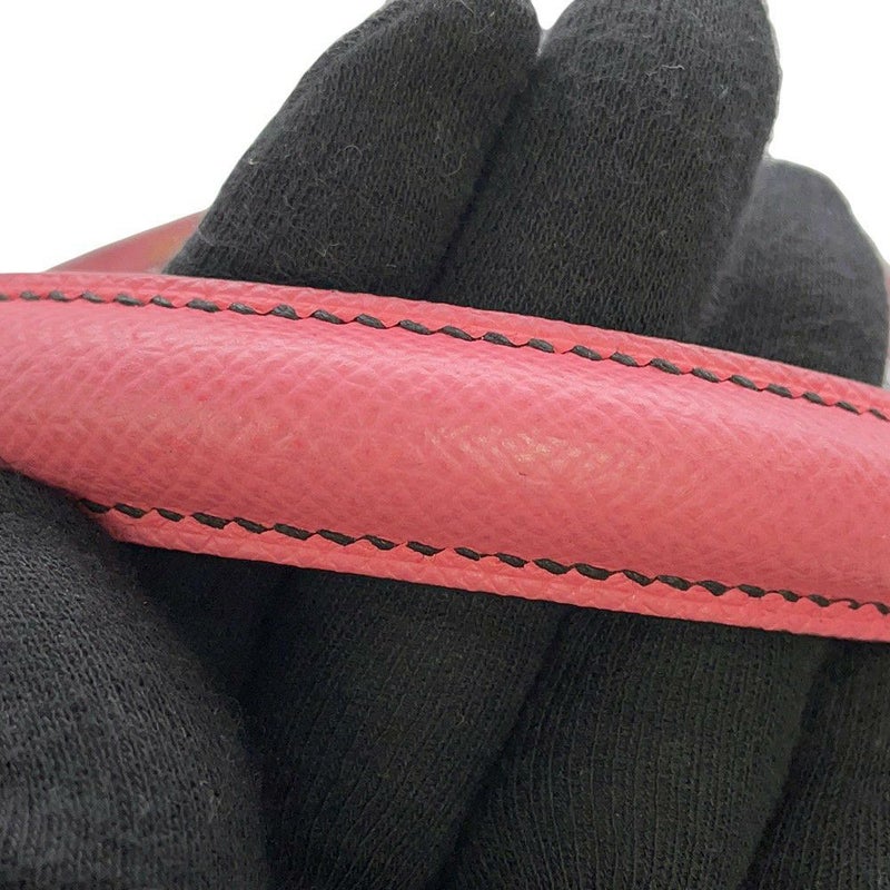 エルメス ハンドバッグ ケリー28 外縫い ブラック/ローズアザレ/ゴールド金具 エプソン C刻印 2wayショルダー 黒