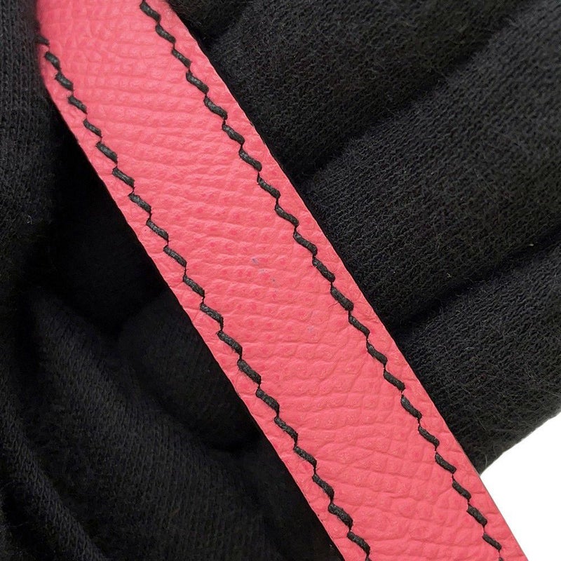 エルメス ハンドバッグ ケリー28 外縫い ブラック/ローズアザレ/ゴールド金具 エプソン C刻印 2wayショルダー 黒