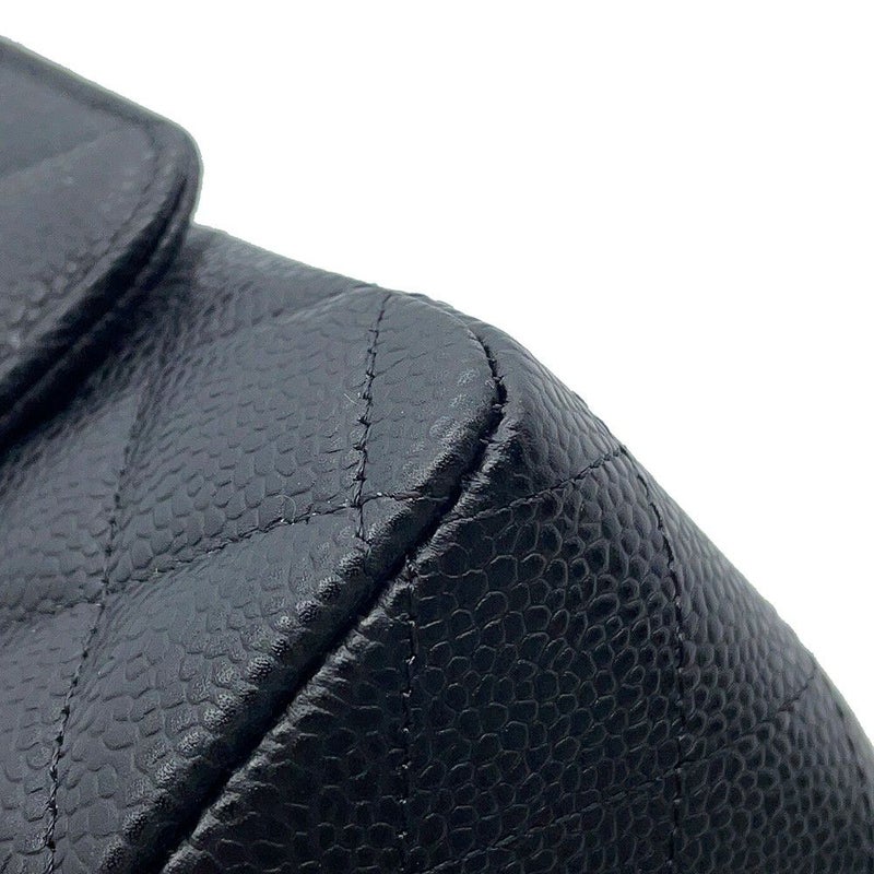 シャネル チェーンショルダーバッグ マトラッセ25 ココマーク ダブルチェーン キャビアスキン A01112 CHANEL 黒