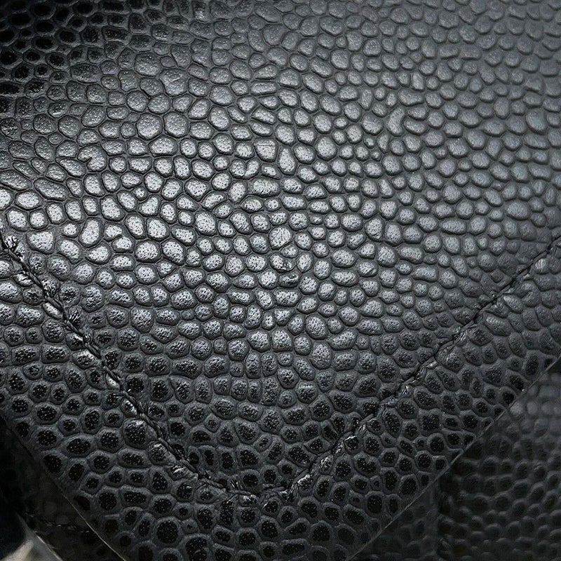 シャネル チェーンショルダーバッグ マトラッセ25 ココマーク ダブルチェーン キャビアスキン A01112 CHANEL 黒