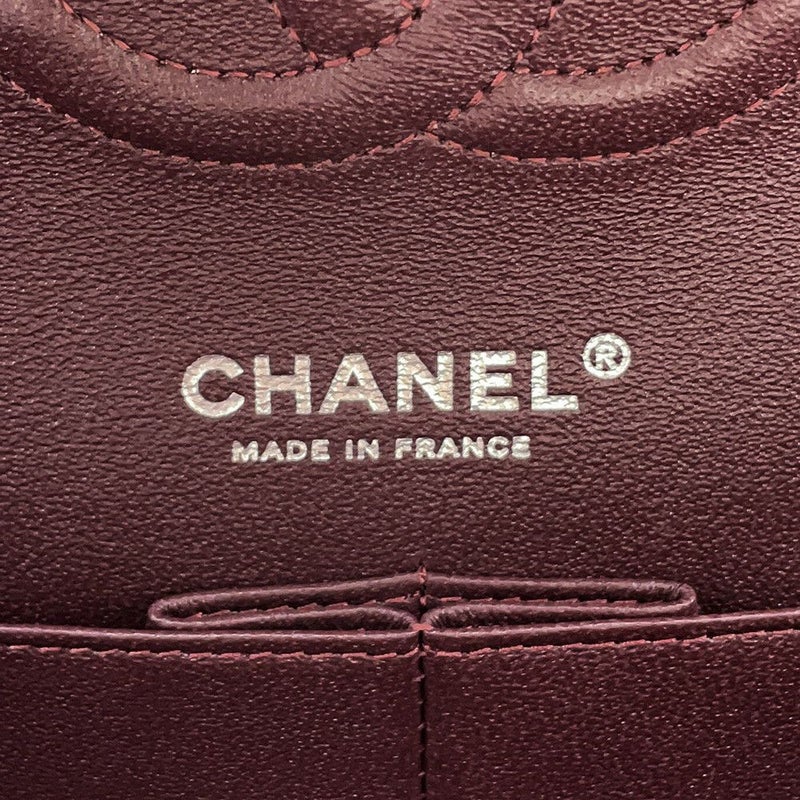 シャネル チェーンショルダーバッグ マトラッセ25 ココマーク ダブルチェーン キャビアスキン A01112 CHANEL 黒