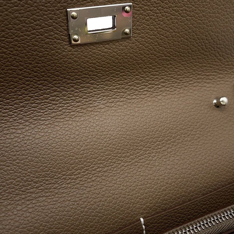 エルメス ケリーウォレット ロング トゥーゴー エトゥープ/シルバー金具 エバーカラー W刻印 財布