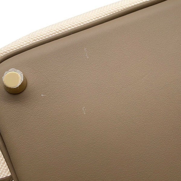 エルメス ハンドバッグ ピコタンロックPM カーゴ エクリュ/エトゥープ/シルバー金具 トワルゴエラン/スイフト K刻印