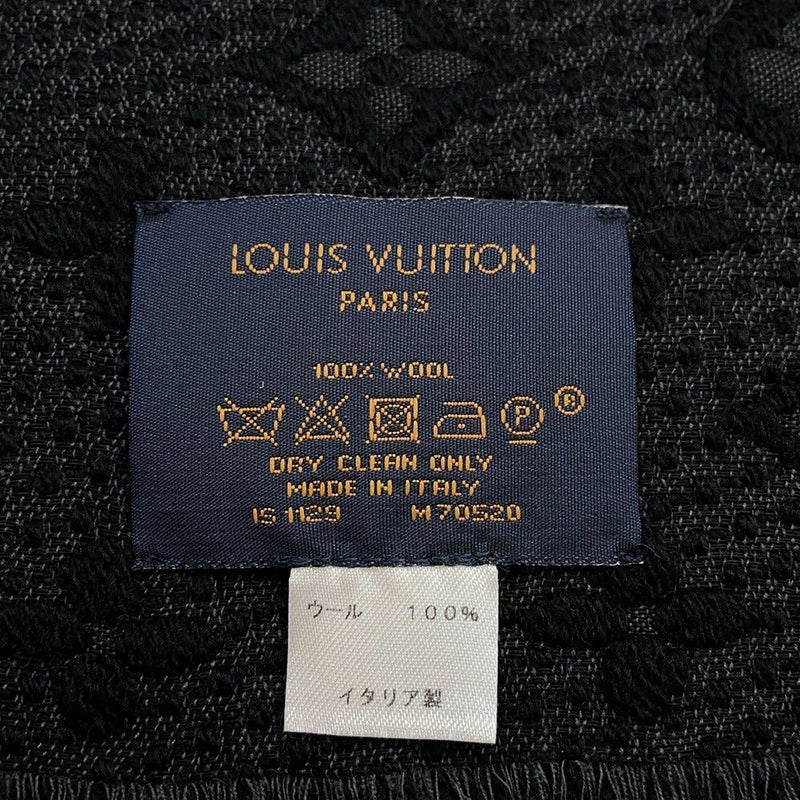ルイヴィトン マフラー モノグラム クラシック M70520 LOUIS VUITTON ストール 黒