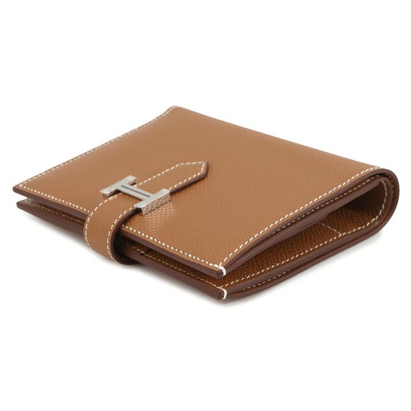 エルメス 二つ折り財布 ベアンコンパクト ゴールド/シルバー金具 エプソン W刻印