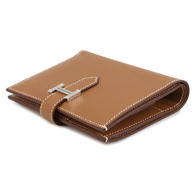 エルメス 二つ折り財布 ベアンコンパクト ゴールド/シルバー金具 エプソン W刻印